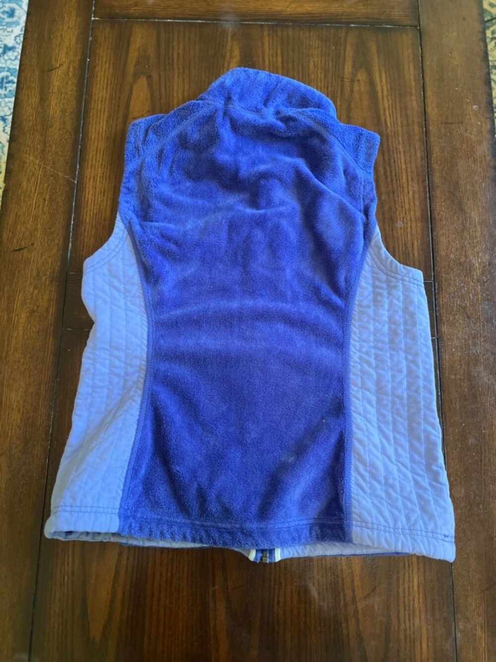 L.L. Bean Fleece Full Zip Activewear Blue Vest Size Petite Small - Picture 4 of 8